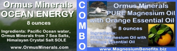 Combo Set Ormus Minerals Ocean Energy & PURE Magnesium Oil with Orange Essential Oil 8 oz Combo Set Ormus Minerals Ocean Energy & PURE Magnesium Oil with Orange Essential Oil 8 oz