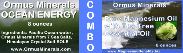 Combo Set Ormus Minerals Ocean Energy & PURE Magnesium Oil with Tea Tree Essential Oil 8 oz Combo Set Ormus Minerals Ocean Energy & PURE Magnesium Oil with Tea Tree Essential Oil 8 oz