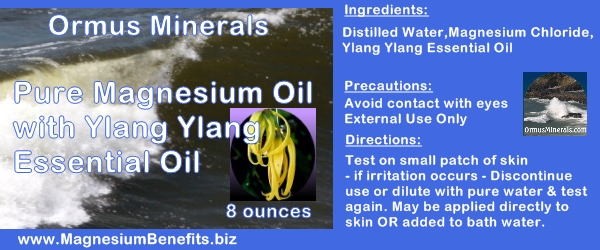 Ormus Minerals PURE MAGNESIUM OIL with Ylang Ylang Oil